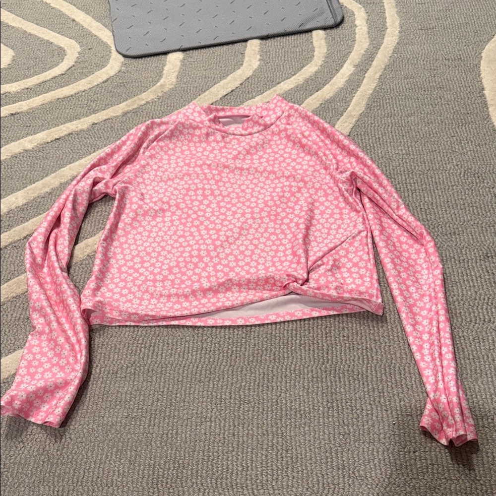 New GAP Kids Pink Floral Rashguard